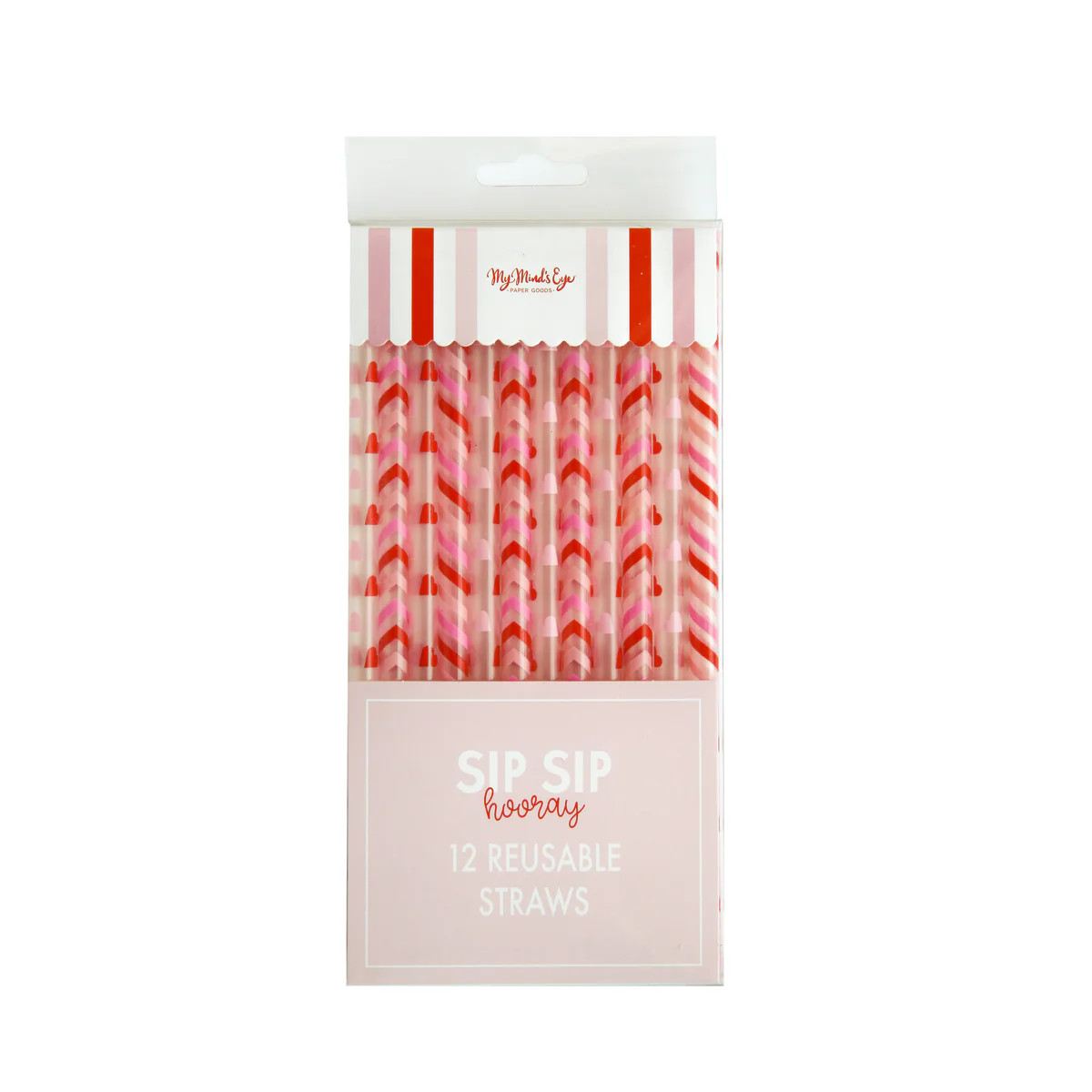 Pink Valentine's Day Reusable Straws | My Mind's Eye