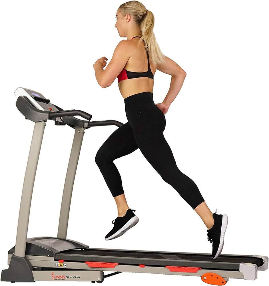 Sunny Health & Fitness Premium Folding Incline Treadmill with Pulse Sensors, One-Touch Speed Butt... | Amazon (US)