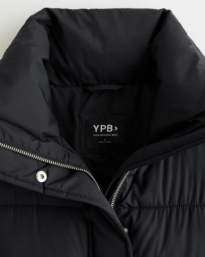 YPB Legging-Friendly Satin Puffer Vest | Abercrombie & Fitch (US)