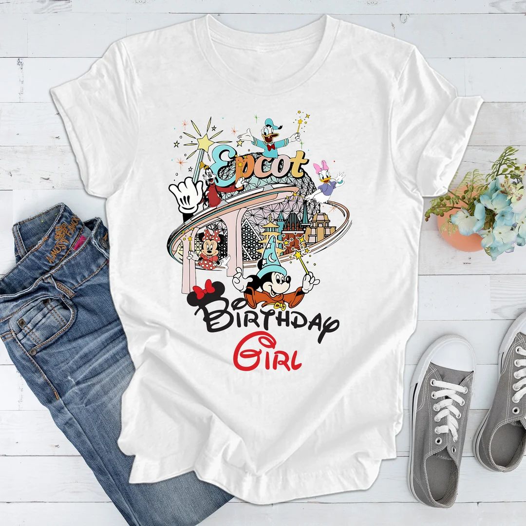 Disney Family Birthday Shirt, Disney Epcot Birthday Girl and Boy Shirt, Birthday Disney Birthday ... | Etsy (US)
