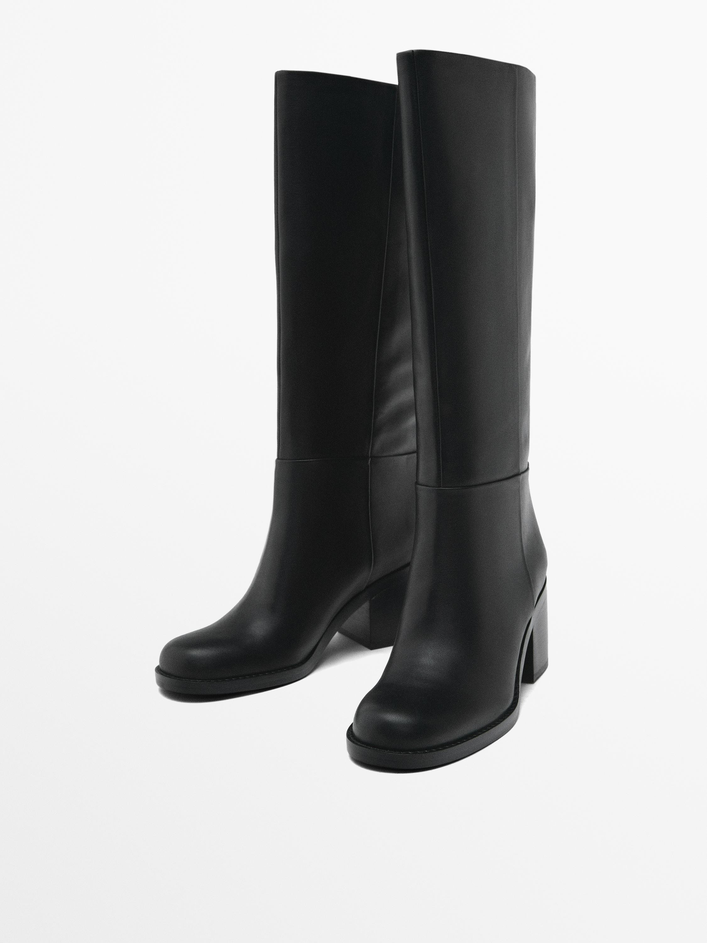 Stiefel mit breitem Absatz | Massimo Dutti DE