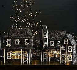 Lit Rattan Haunted House | Pottery Barn (US)