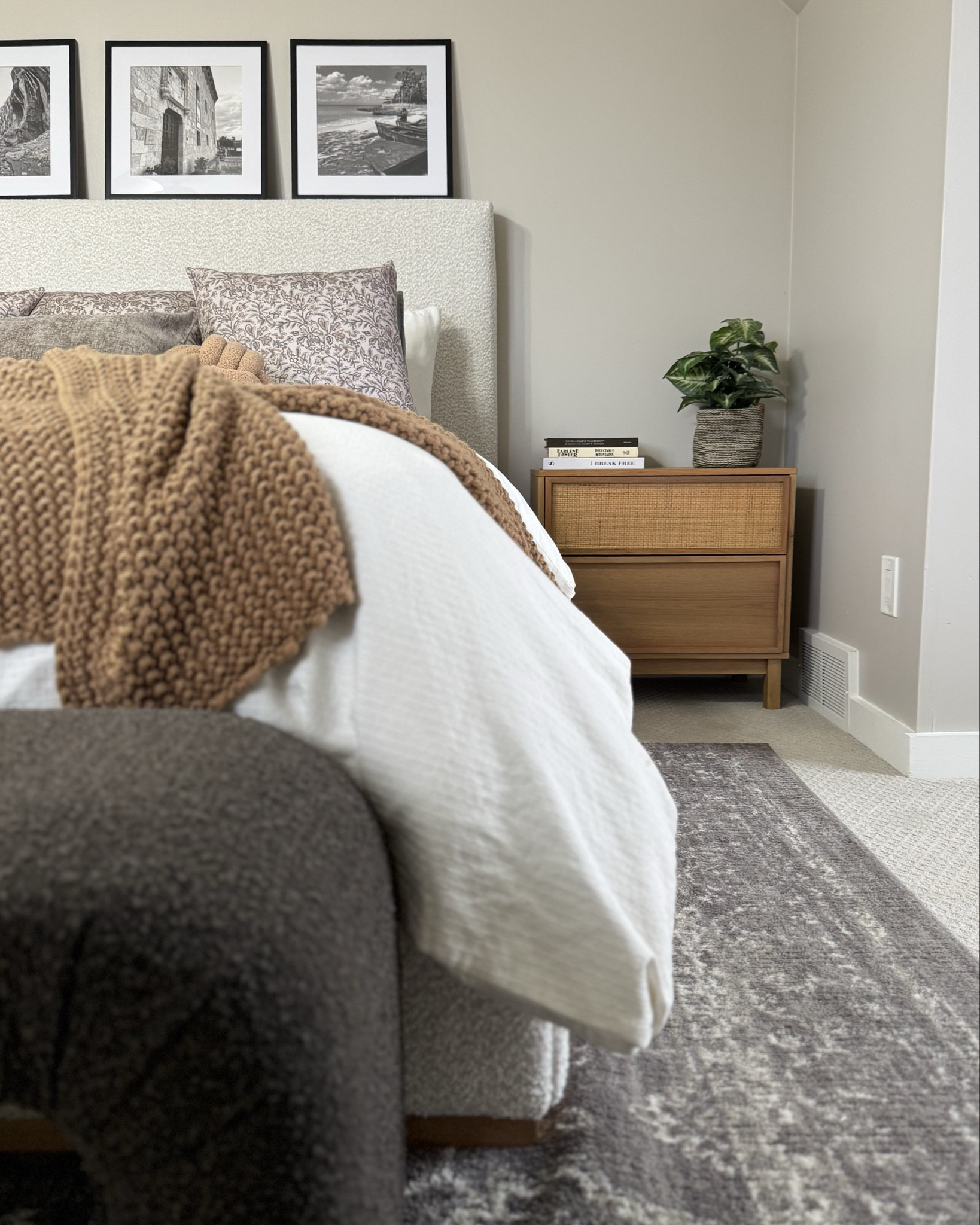 ACTUAL:
Meridian Benches in Brown Boucle
Threshold Distress Vintage rug in Grey


#LTKHome #LTKSaleAlert #LTKTravel