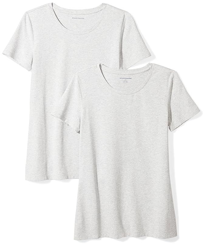Amazon Essentials Women's 2-Pack Classic-Fit Short-Sleeve Crewneck T-Shirt | Amazon (US)