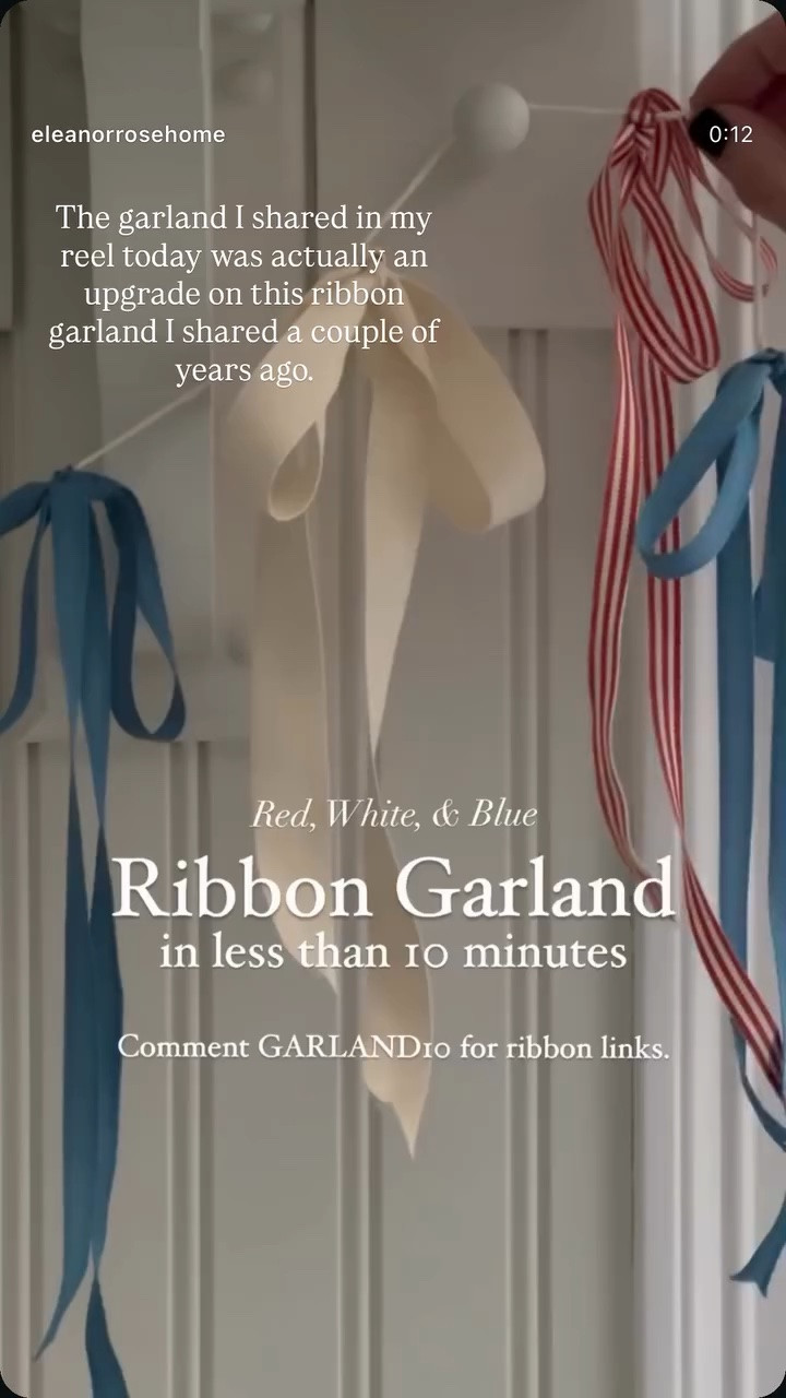 The garland I shared in my reel today was actually an upgrade on this ribbon garland I shared a couple of years ago.