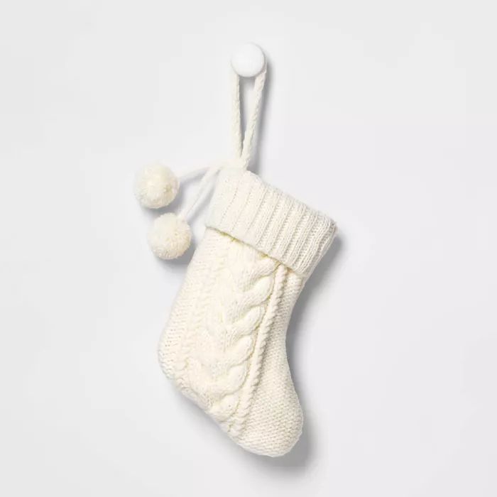 Mini Cable Knit Christmas Stocking White - Wondershop™ | Target