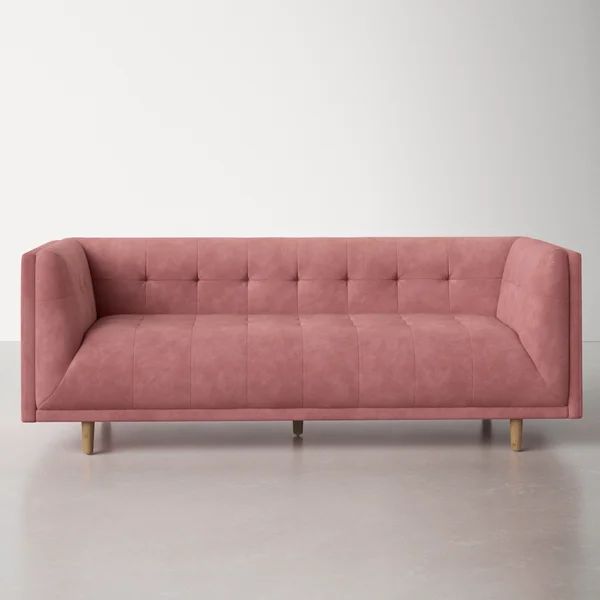 George 82'' Velvet Tuxedo Arm Sofa | Wayfair North America