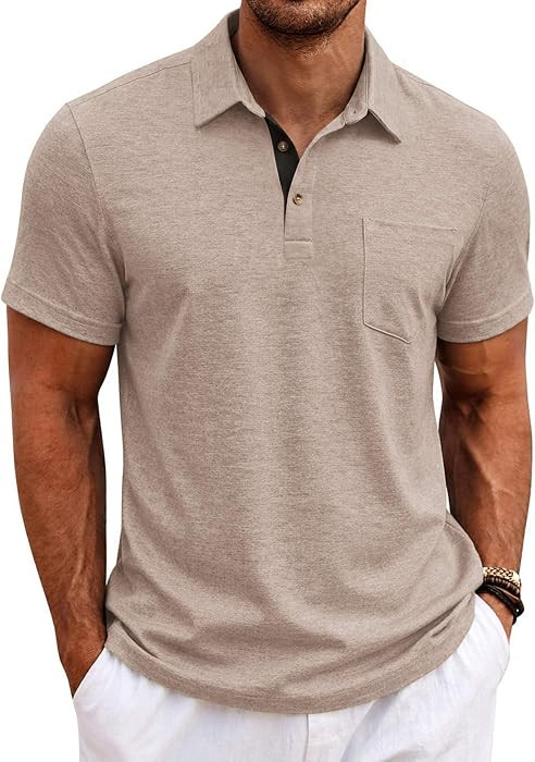 COOFANDY Mens Polo Shirts Short Sleeve Casual Summer Collar Shirts Soft Breathable Polo Tee Shirt... | Amazon (US)