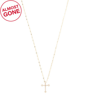 14kt Gold Diamond Cross Necklace | TJ Maxx