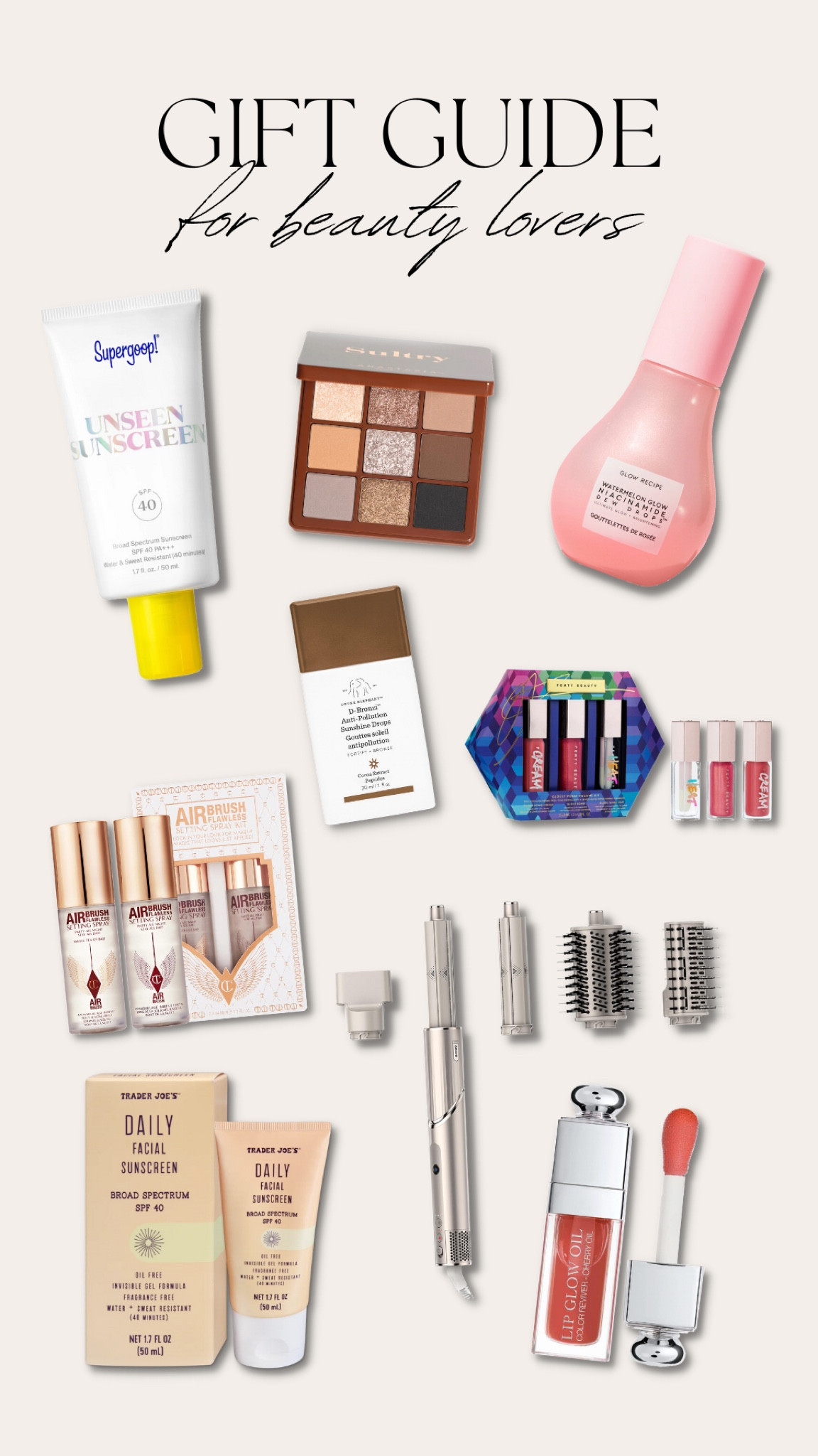 Gift ideas for the beauty lovers in your life! From beauty, to fashion, to accessories, a full gift guide with 100+ gift ideas can be found on my youtube channel. 🎁❤️ Happy Holidays! #giftideas #beautygifts #giftguide 

#LTKHoliday #LTKGiftGuide #LTKSeasonal