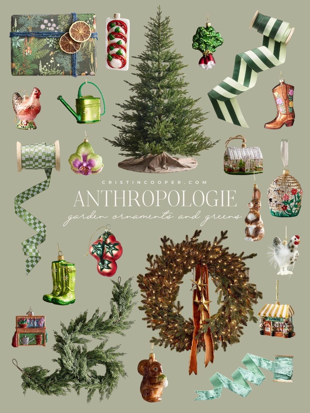 Anthropologie Christmas - Garden Ornaments and Greens 

#LTKHoliday #LTKHome