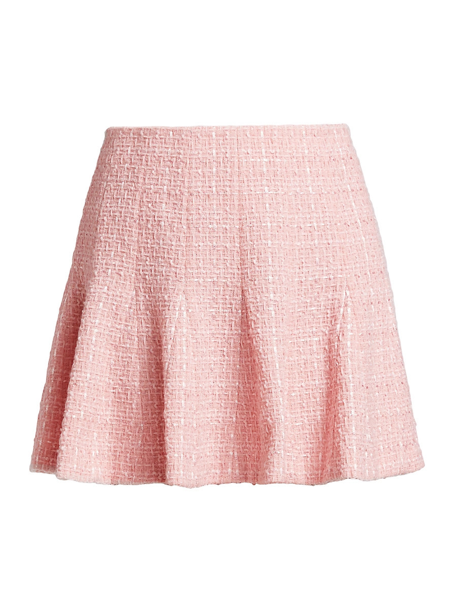 Women's Zona Tweed Godet Miniskirt - Shell Pink - Size 0 | Saks Fifth Avenue