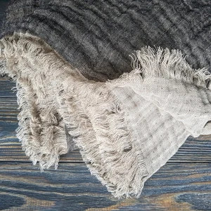 Bluish Grey Softened Linen Throw Linen Throw Blanket Light - Etsy Canada | Etsy (CAD)