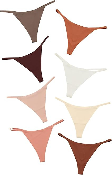 DEANGELMON Seamless G-string Thongs for Women - No Show Thong Underwear Low Rise Stretch Panties ... | Amazon (US)