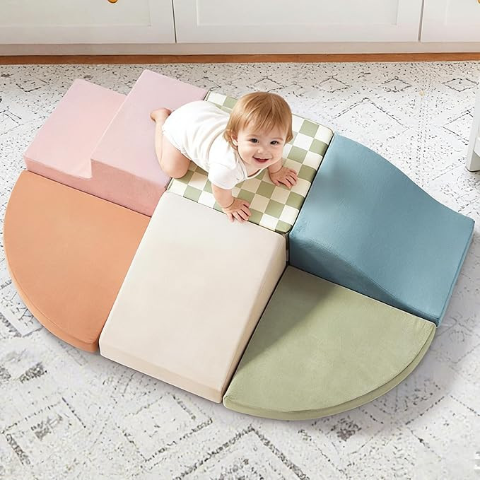 Tiny Land Soft Foam Climbing Blocks for Toddlers, 6-Piece Baby Foam Climbing Blocks, Indoor Playg... | Amazon (US)