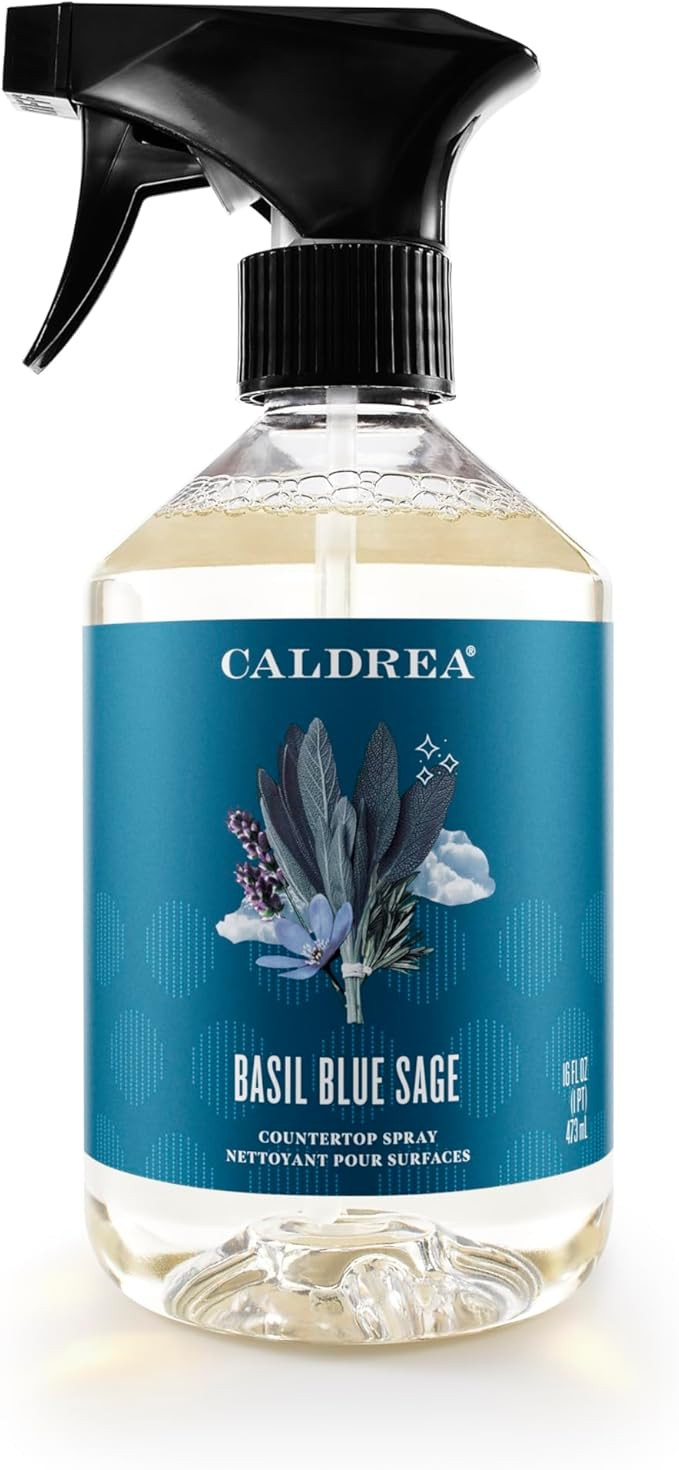 Caldrea Multi-surface CounterTop Spray Cleaner, Made With Vegetable Protein Extract, Basil Blue S... | Amazon (US)