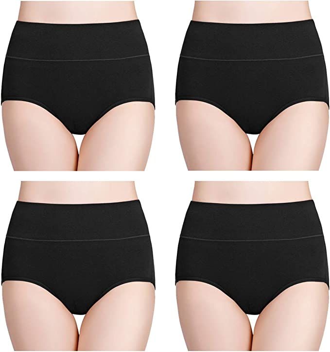 wirarpa Women's High Waisted Cotton Underwear Ladies Soft Full Briefs Panties Multipack | Amazon (US)