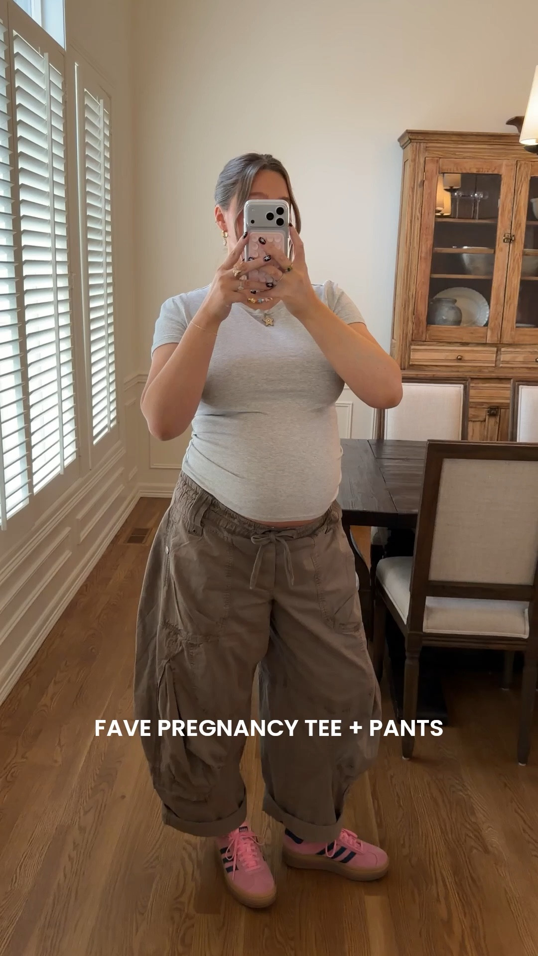 Size M in pants lots of stretch and L in Abercrombie top (on sale) I’m 5’ 5” and I roll the pants 

Necklace code BRE15
