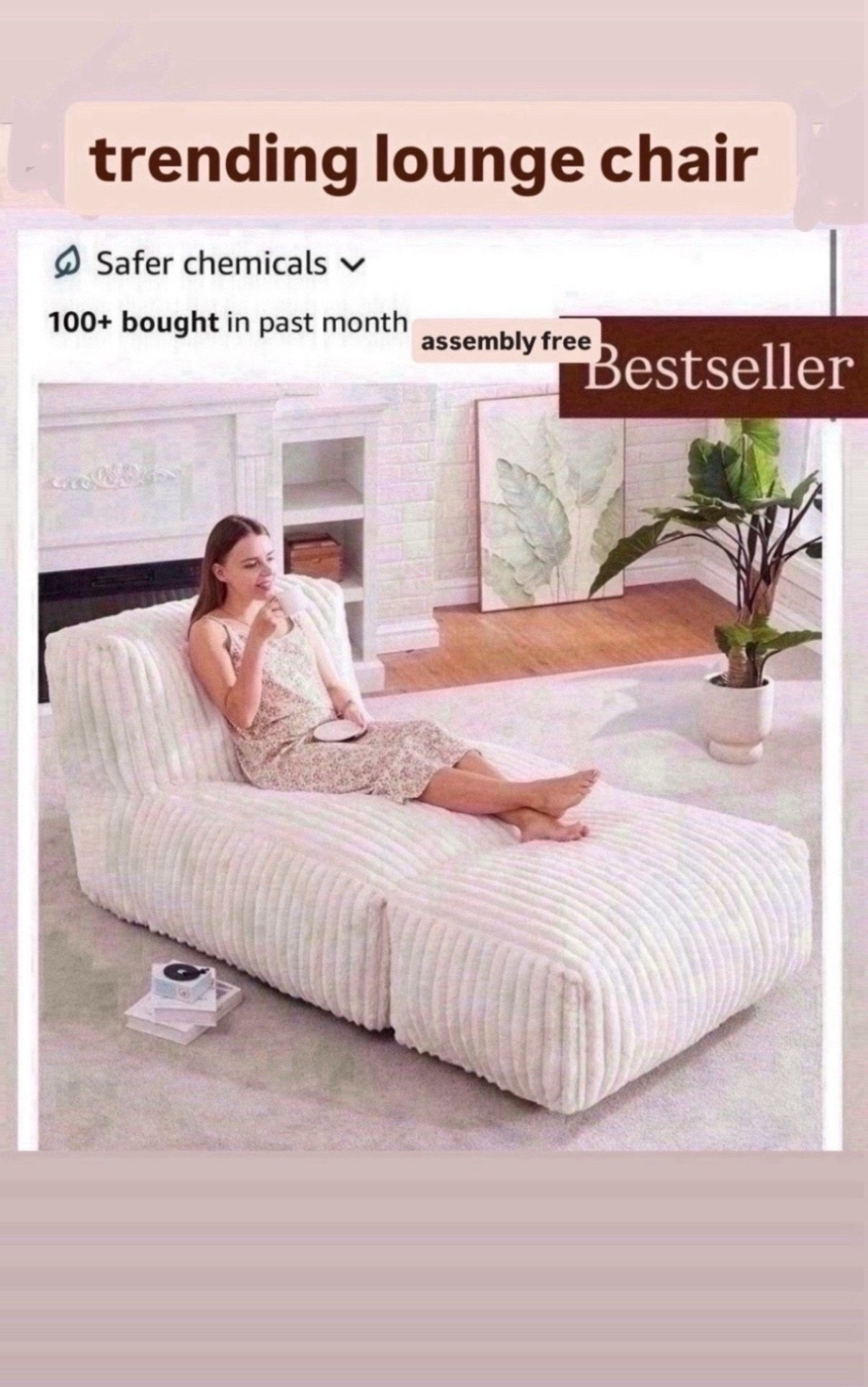 Assembly free chair.  Oversized chair. Comfy lounge chair #chair #loungechair 

#LTKHome