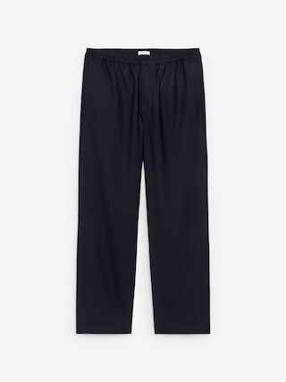 Hopsack Drawstring Trousers – Dark Blue – Men – ARKET GB | Arket UK