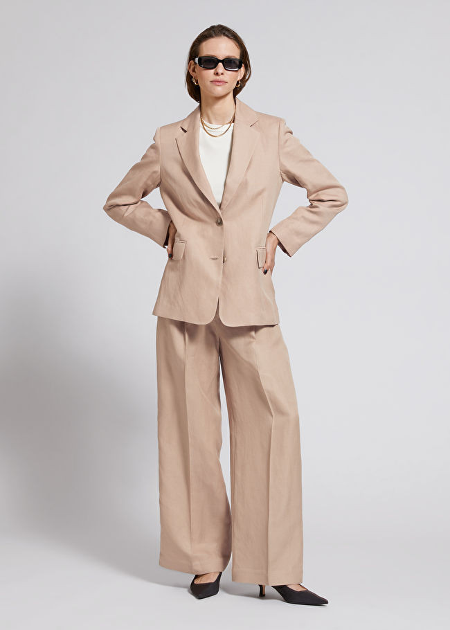 Relaxed Single-Breasted Silk Blazer | & Other Stories US