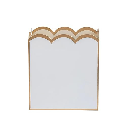 Jaye’s Studio Decorative Waste Basket Modern Scallop Basket Design, Metal Waste Basket Bathroom... | Amazon (US)