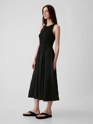 Textured Crinkle Midi Dress | Gap (US)