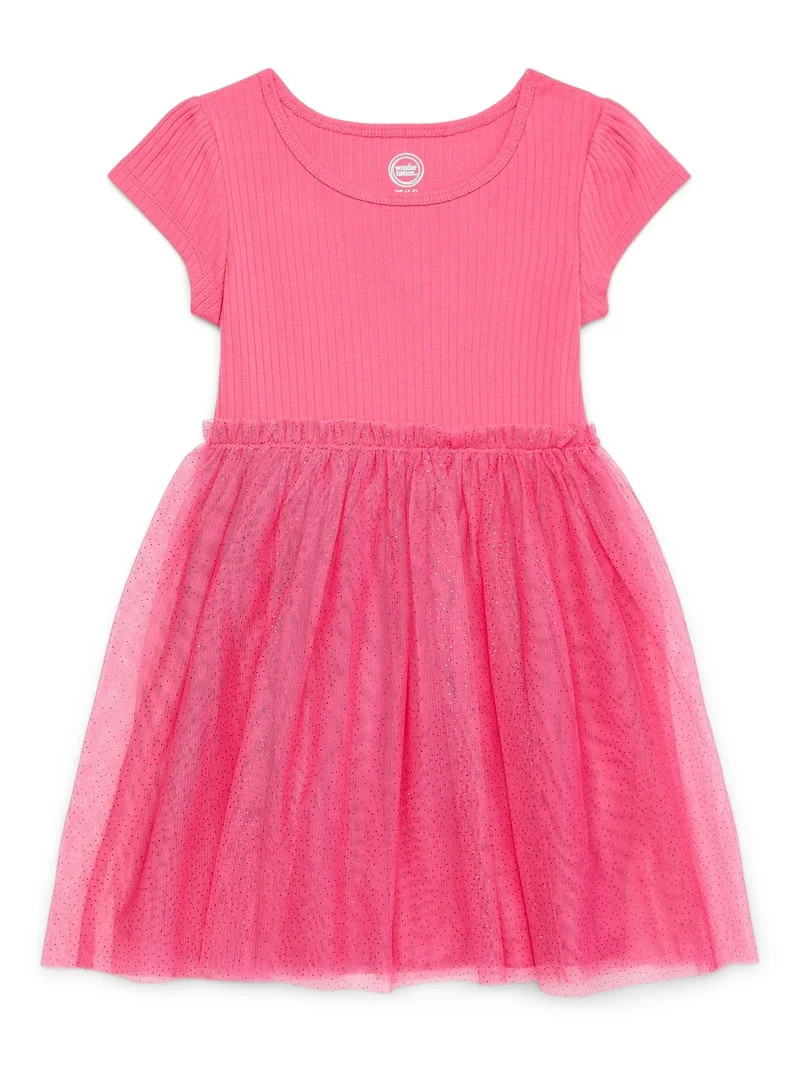 Wonder Nation Girls Short Sleeve Tutu Dress, Sizes 4-18 & Plus | Walmart (US)