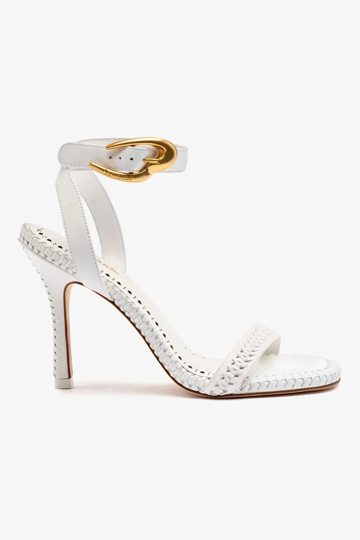 Verona Sandal In White Leather | Larroude