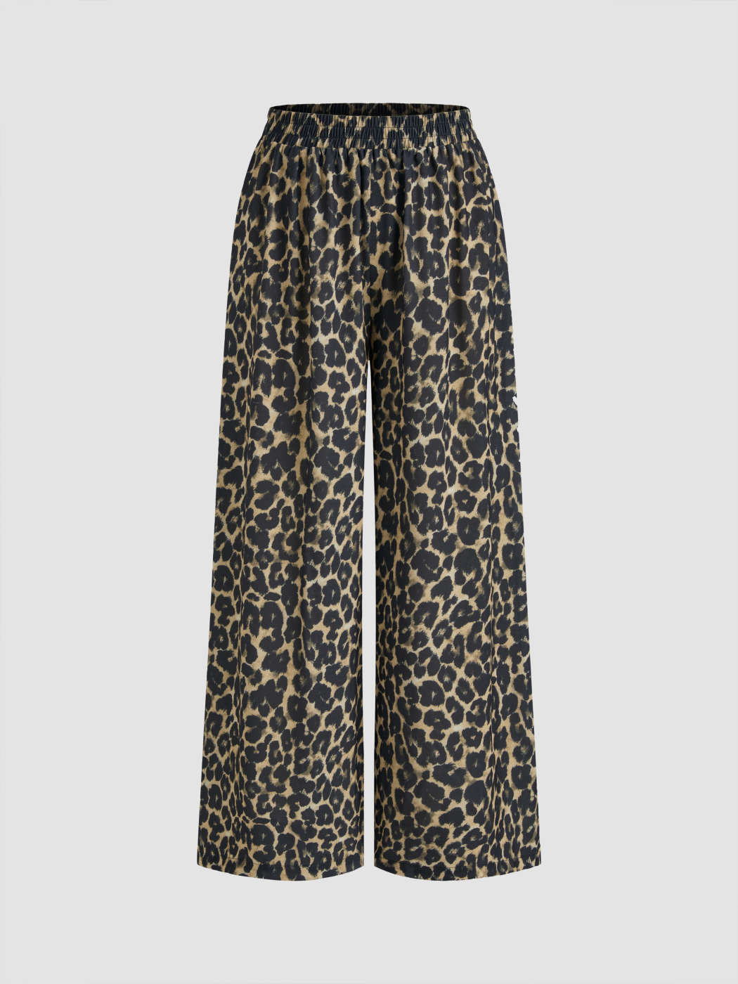 Woven Leopard Low Rise Pull-On Wide Leg Pant  For Music Festival/Live House | Cider