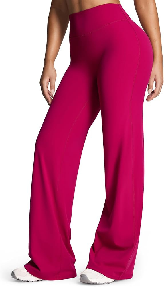 Aoxjox Women's Workout Athlenza Straight Leg Bottoms High Waist Lumastretch™ Gym Yoga Pants 31"... | Amazon (US)
