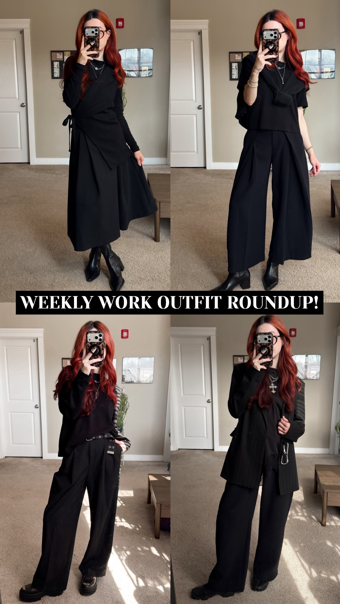 weekly work outfit roundup of some springy outfits!! 💐

all black style, all black office outfit, work style, aritzia style, aritzia outfits, corporate goth, alternative style, corporate style, all black outfit inspo, weekly outfit roundup, work outfit roundup, aritzia goth

#LTKootd #LTKWorkwear #LTKSeasonal