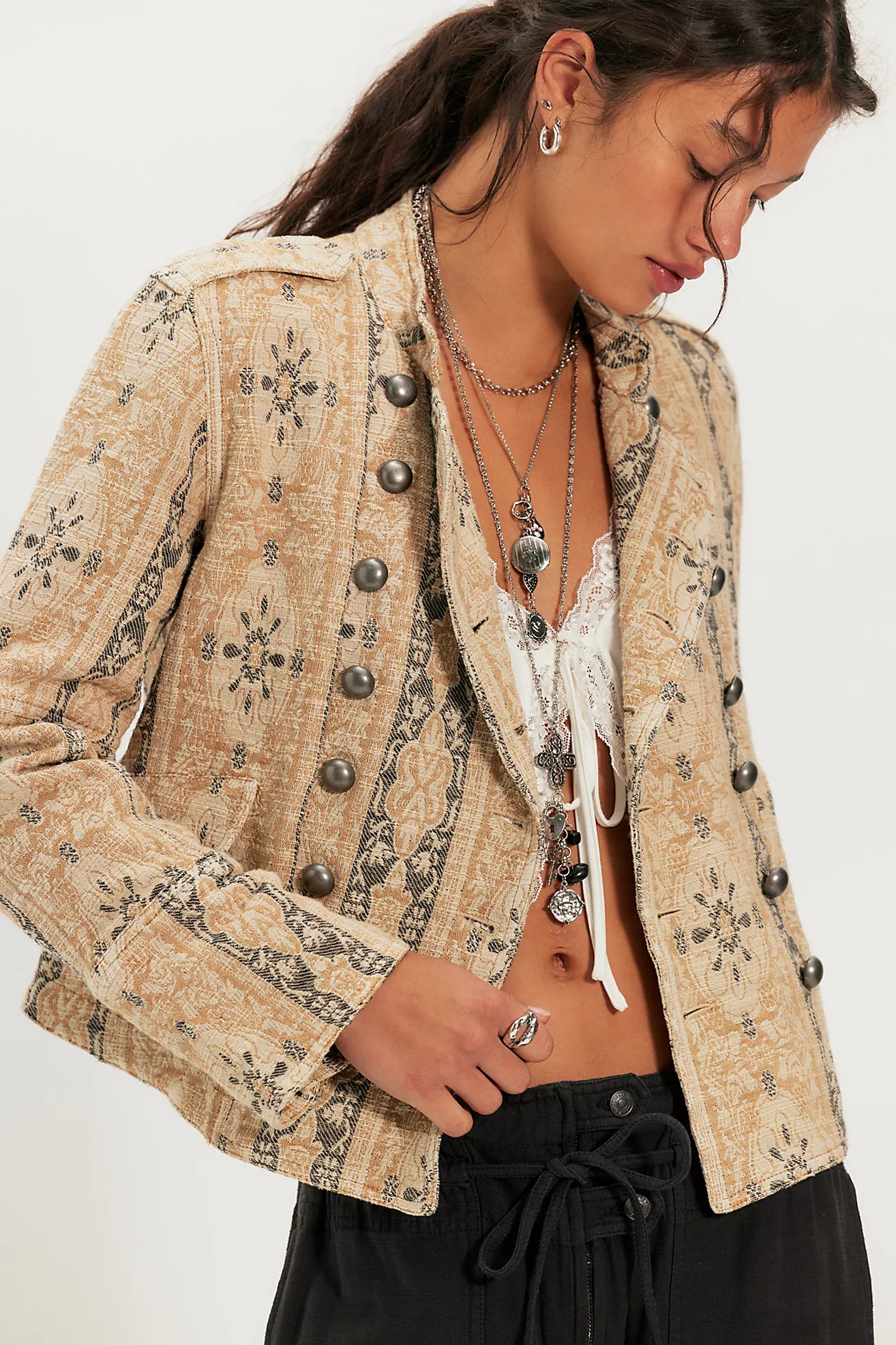 Lotty Jacquard Jacket | Free People (Global - UK&FR Excluded)