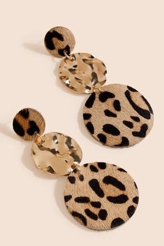 Mina Animal Print Drop Earrings - francesca's | Francesca's