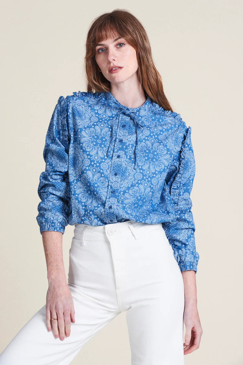 The Robyn Shirt in Lace Print | The Shirt by Rochelle Behrens