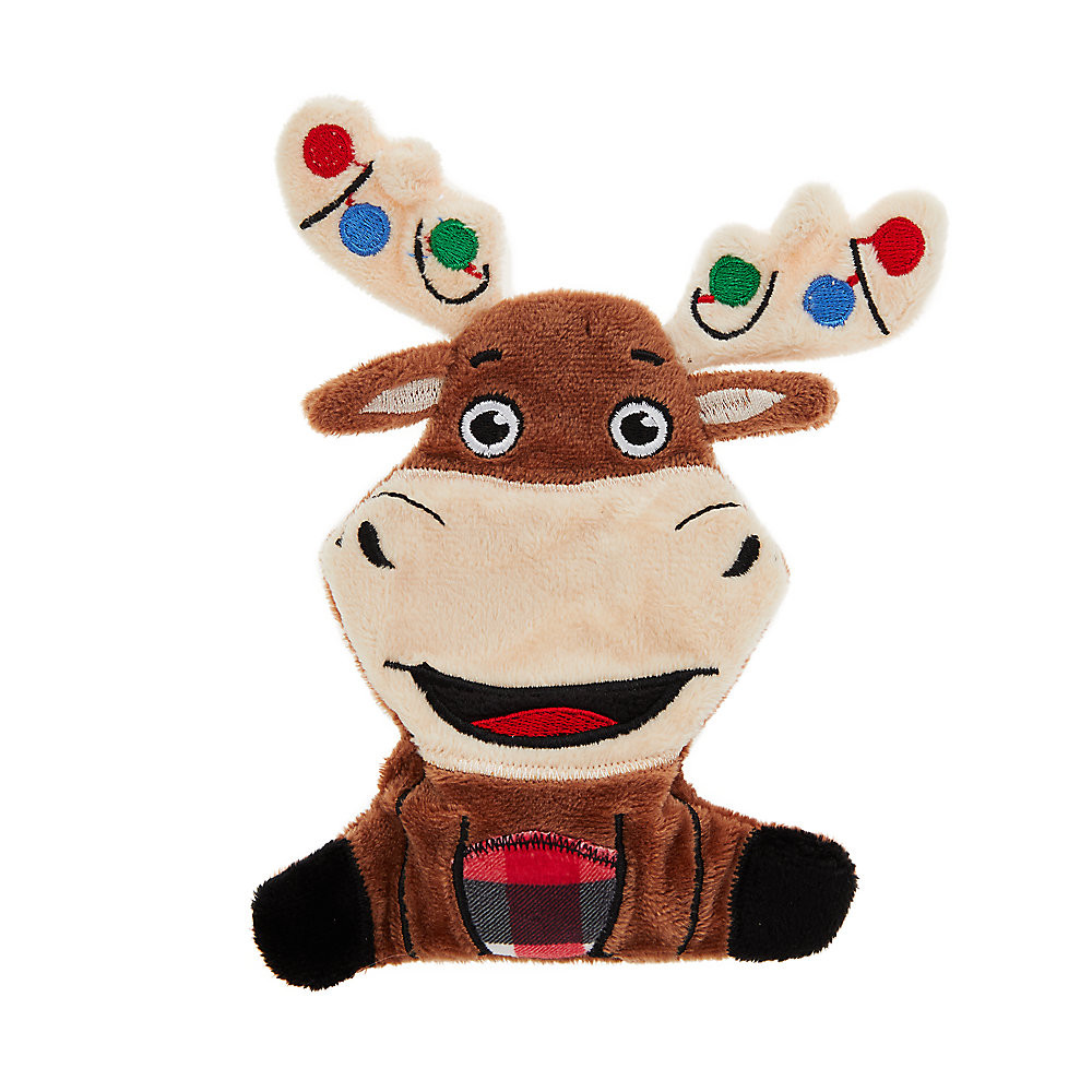 Merry & Bright&trade; Holiday Reindeer Flattie Dog Toy - Crinkle, Squeaker | PetSmart