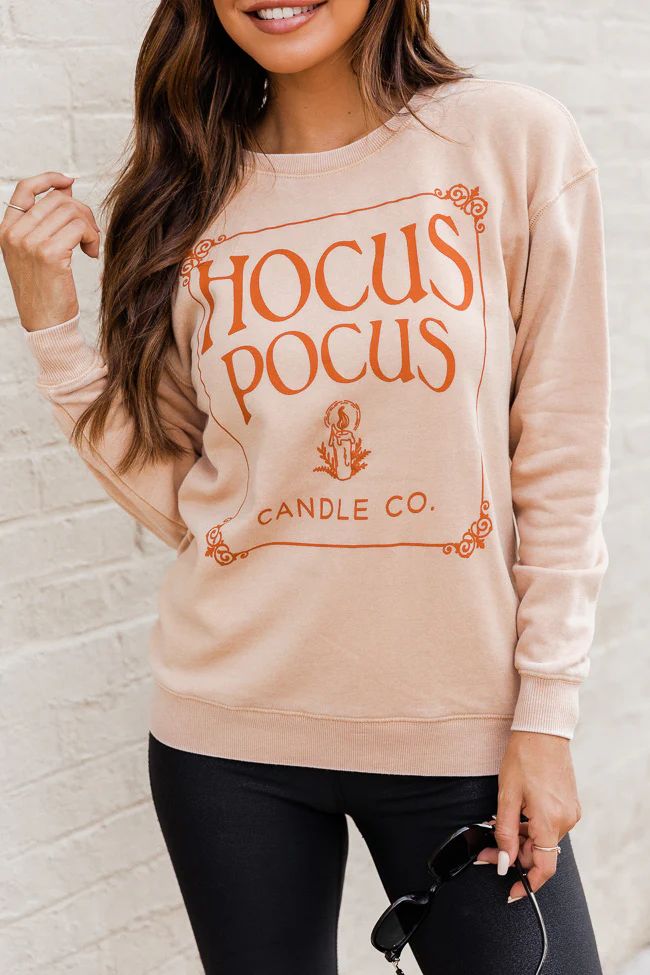 Hocus Pocus Candle Co Gold Graphic Sweatshirt | The Pink Lily Boutique