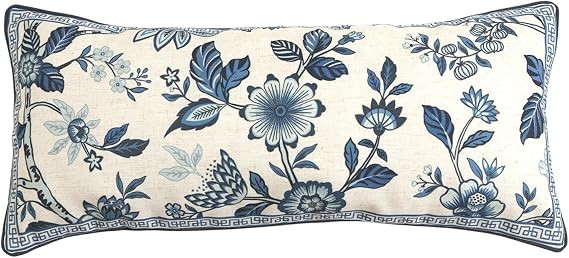 Designer Vintage Linen Throw Pillow Cover,28"x12"-Suqing A | Amazon (US)