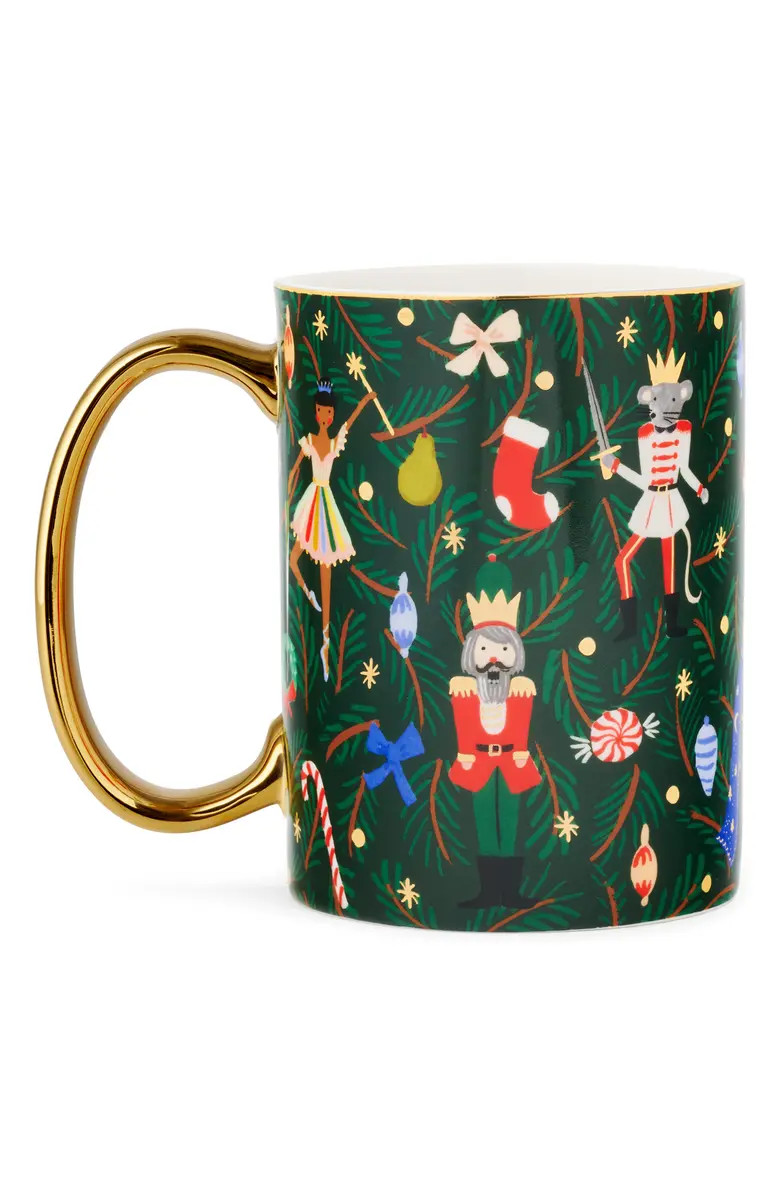Rifle Paper Co. Evergreen Nutcracker Porcelain Mug | Nordstrom | Nordstrom
