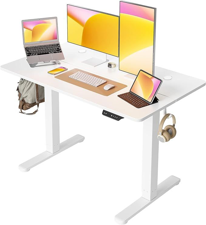 Cubiker 40 x 24 Inch Standing Desk, Stand up Height Adjustable Home Office Electric Table, Sit St... | Amazon (US)