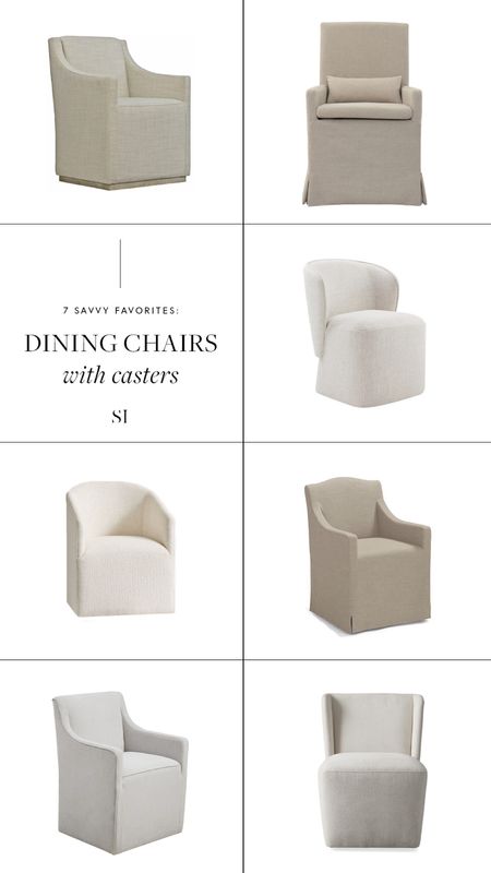My favorite upholstered dining chairs with rolling casters

#LTKhome