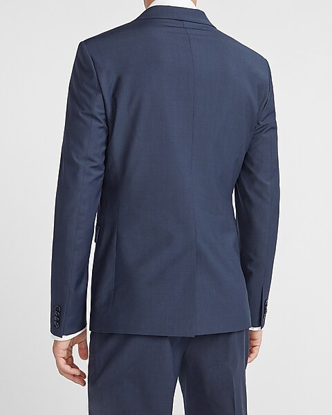 Slim Navy Wool-blend Modern Tech Suit Jacket | Express