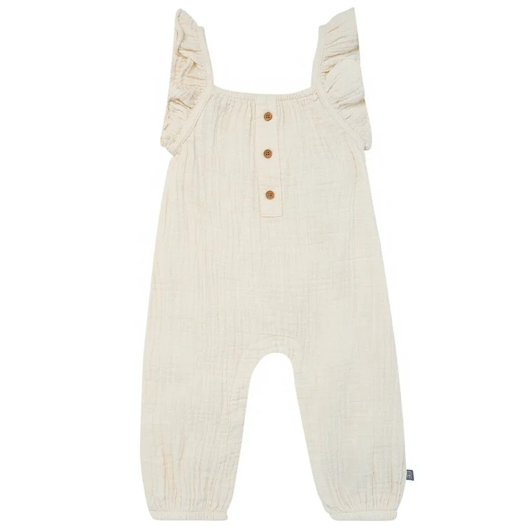 Modern Moments by Gerber Baby Girl Long Leg Romper, Sizes 0/3 Months - 24 Months | Walmart (US)