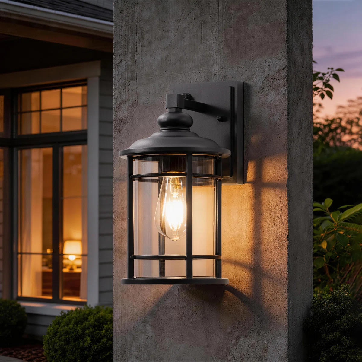 Dusk to Dawn Outdoor Wall Light with Sleek Design | Wayfair North America