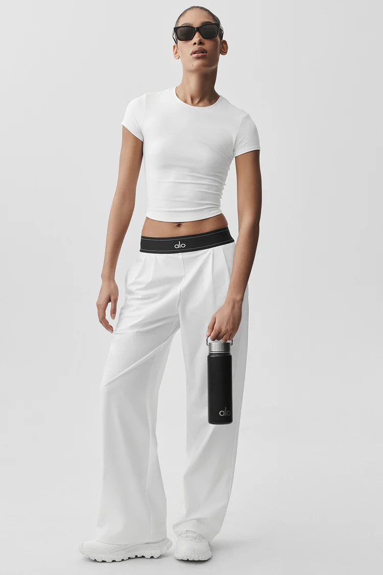 Suit Up Trouser (Regular) - White/Black | Alo Yoga (US)
