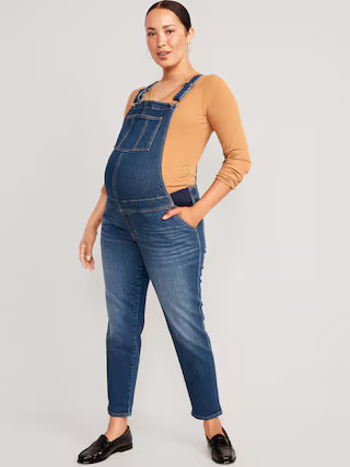 Maternity Side-Panel OG Straight Jean Overalls | Old Navy (US)