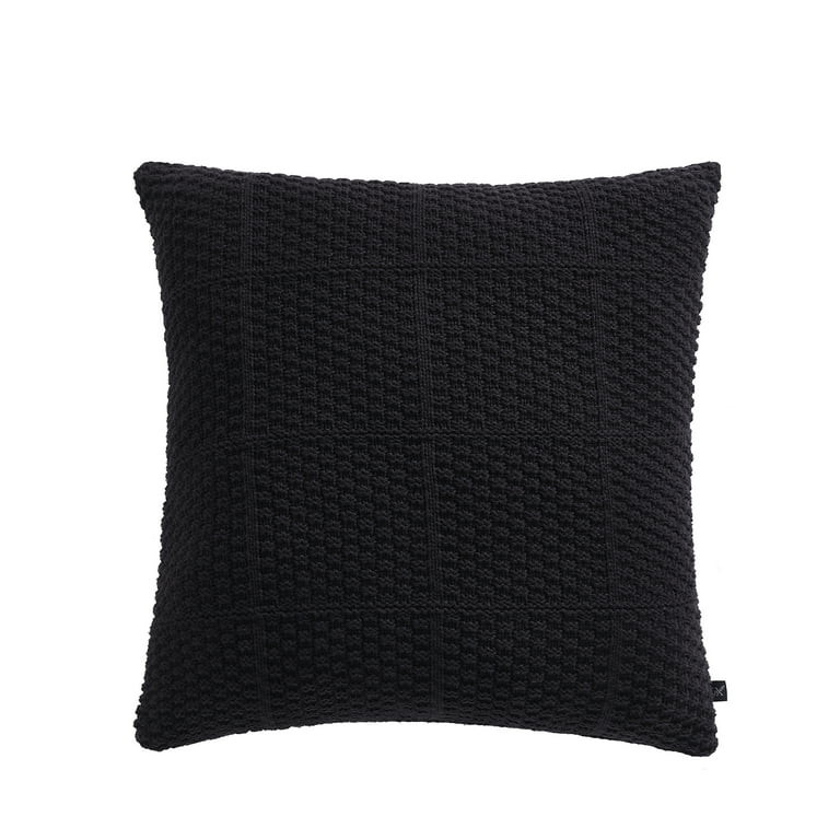 My Texas House 22" x 22" Kelsey Black Acrylic Knit Decorative Pillow | Walmart (US)
