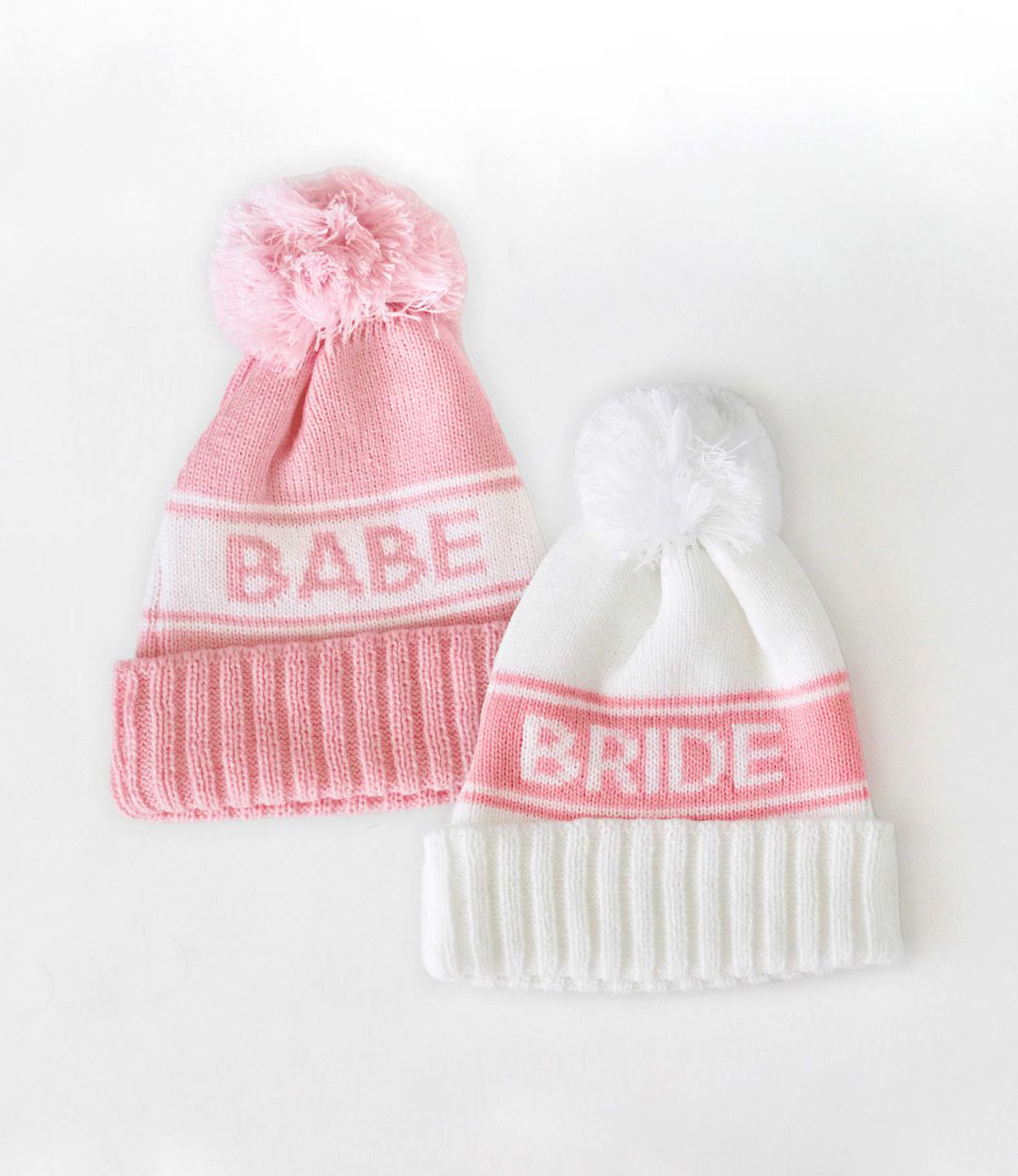 Bachelorette Beanie Gifts for Bride Bride & Babe Pink Woven - Etsy | Etsy (US)