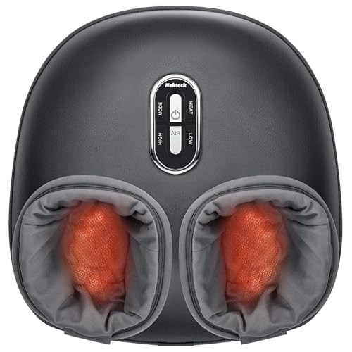Nekteck Shiatsu Foot Massager Machine and Heat, Air Compression with Deep Kneading Therapy, Relax for Home or Office (Large Size) | Amazon (US)