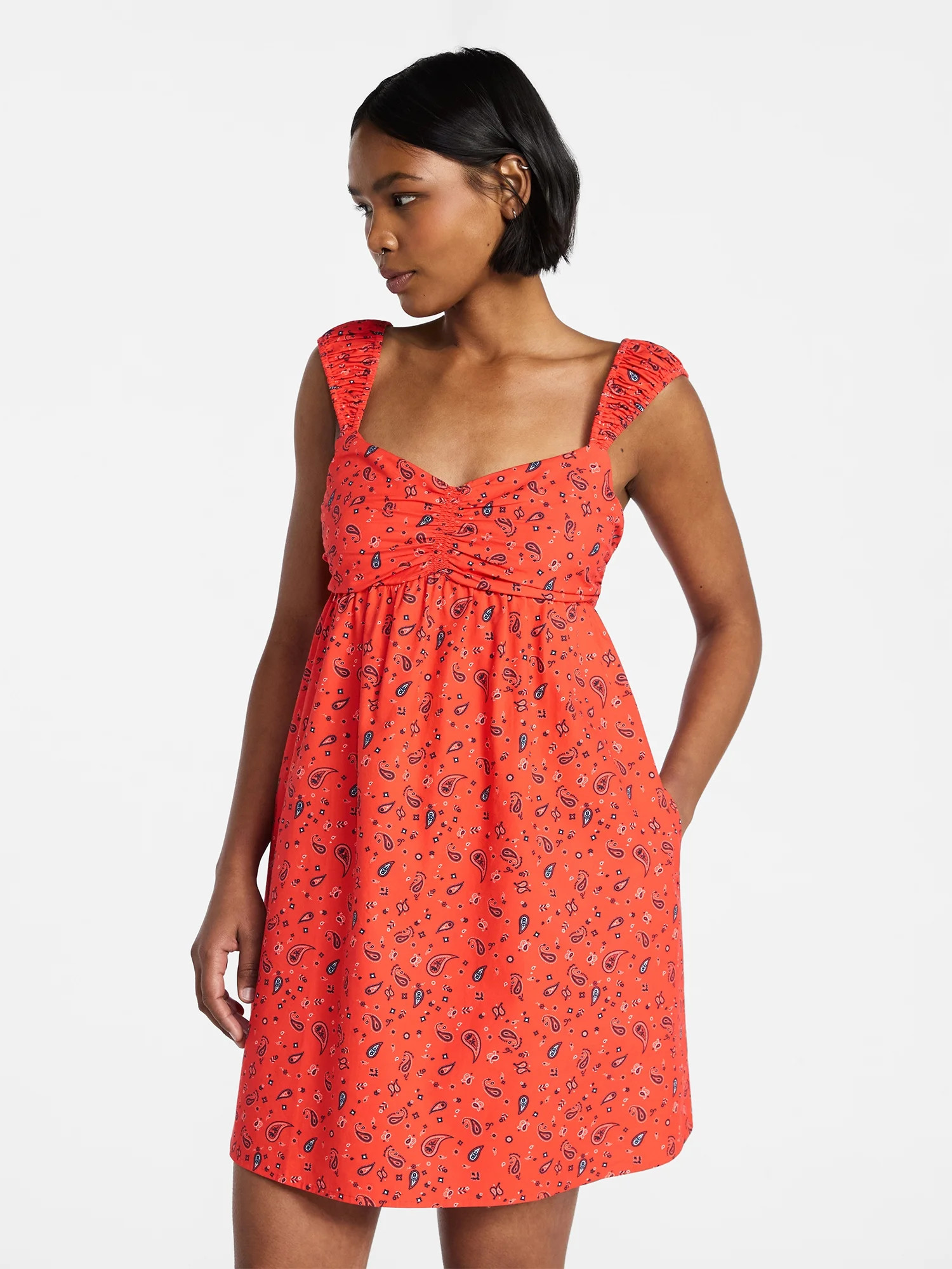 No Boundaries Poplin Dress, Women's XXS-XXL | Walmart (US)